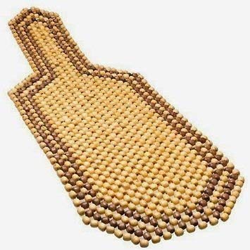 Image of Auto Oprema SW Bead Car Seat Wooden Cover Pad for Acupressure Sitting (Cream)