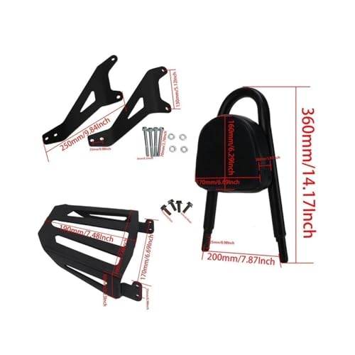 Appui-dos passager arrière XVS950 R-Spec avec coussin ergonomique - 6