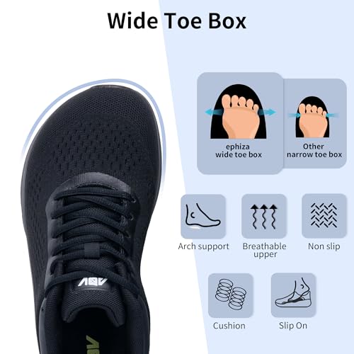 Womens Wide Toe Box Walking Shoes with Arch Support Plantar Fasciitis Tennis Sneakers Orthotic Shoes for Pain Relief2