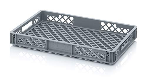 Auer EO 64/75 Boîte de rangement et de transport empilable en plastique PE-HD de qualité alimentaire 60 x 40 x 7,5 cm Cover