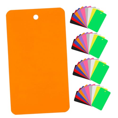 SHOWERORO 150pcs Multi-use Frosted PVC Tags Easy to Attach for Packaging Shipping Inventory Home School