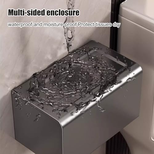 Portarrollos de higiene en aluminio inoxidable con acabado elegante para pared 6