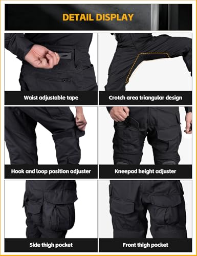 IDOGEAR Men's G3 Combat Pants with Knee Pads Multi Camouflage Trousers Airsoft Hunting Paintball Tactical Outdoor Pants - Image 4