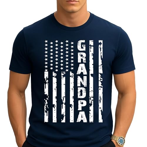 Kropsis Grandpa Vintage American Flag Men's T-Shirt