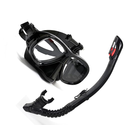 Vikye Set de Máscara de Snorkel, Máscara de Buceo sin Marco con Snorkel Superior Plegable y Montura para Cámara de Acción para Viajes Subacuáticos miniatura 4