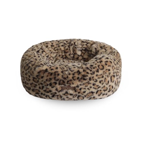 UnHide Floof Cama para mascotas, pequeña (23 x 8 pulgadas), cama extrasuave para perro, funda de piel sintética extraíble, lavable a máquina, ayuda a aliviar la ansiedad de las mascotas y proporciona