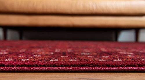 Tapete decorativo rectangular 160x244 cm rojo miniatura 4