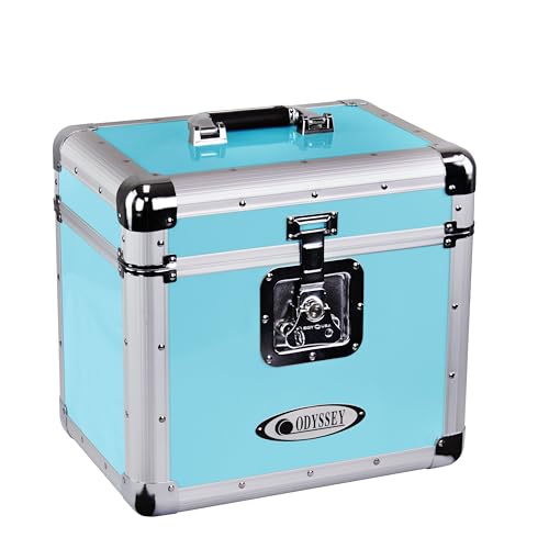 Odyssey Vintage Series Sky Blue 12' Vinyl Records or LP Case, Holds 70 PCS