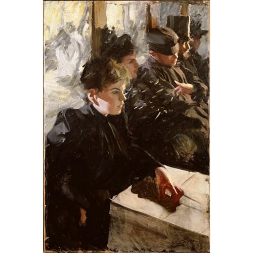 Anders Zorn Omnibus reproduction peinture sur toile roulée de 76 cm