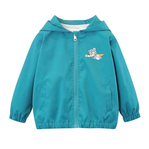 Kids Toddler Full Zip Hoodie Outerwear Cute Printed Long Sleeve Casual Jacket with Pockets for Boys Girls 1-11 Years