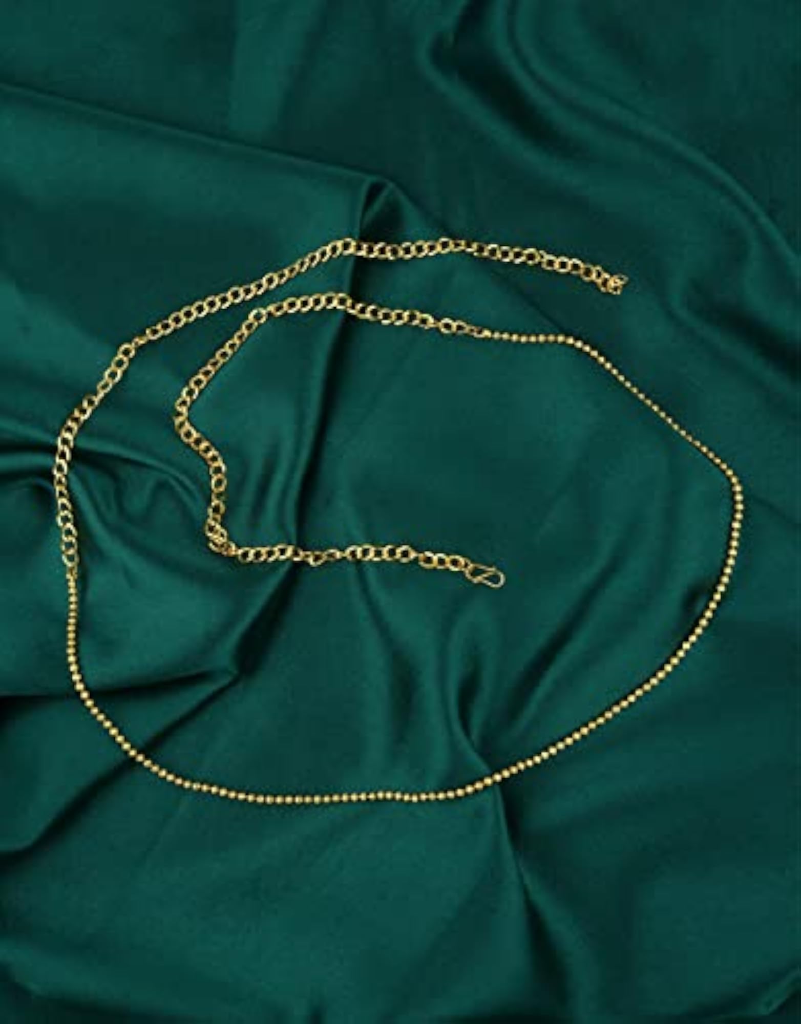 Women's Gold Finish Single Layer Fancy Kamar-Patta