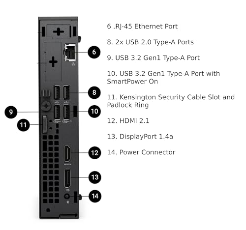 Image of Dell Pro Micro Desktop PC, Intel Ultra 5-235T (Beats i7-13700-t), 16GB RAM, 512GB NVMe SSD, AX WiFi, Bluetooth, USB-C, HDMI, DisplayPort, Windows 11 Pro w /AI Copilot - Replace Optiplex Series