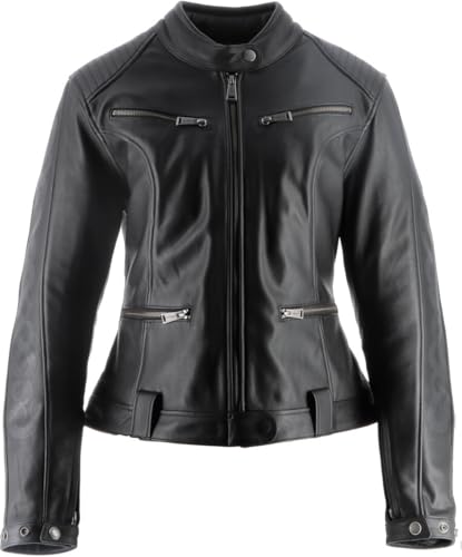 Helstons Vipere Damen Motorrad Lederjacke, schwarz, L