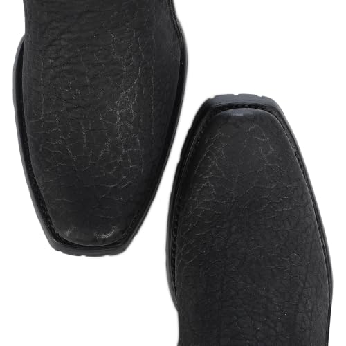 Image of Cuadra Men's Western Boots Dark gray Leather Side Zipper