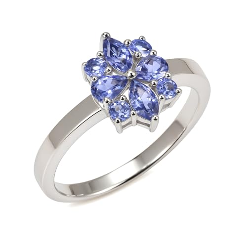 Bague tanzanite véritable cadeau d'anniversaire idéal pour femme