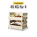 HOLKIE 32 mm Möbelrollen mit Dicker L-Montageplatte Schwerlastrollen Können 45 KG Tragen Rollen für Möbel mit 2 Bremse und 2 ohne Ideale Lenkrollen für Blumenständer,Babybay,Couchtisch (4er-Set)