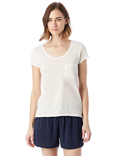 Alternative womens Slub Favorite Tee ,Coal ,Large