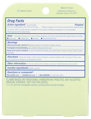 Boiron Ambrosia Ragweed Allergy Relief 30C Bonus Pack, 80 Count (Pack of 1) - image 2