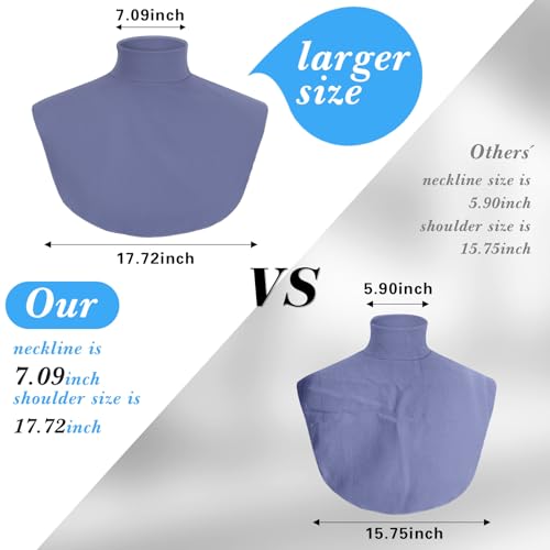 Image of Cutecrop Turtleneck Dickey Extra Large Fake Collar Detachable Dickey Collar Half Mock Turtleneck for Men Women