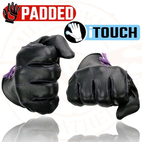 Image of Milwaukee Leather Women's Leather Lightweight Motorcycle Lined Driving Hand Gloves - X-Small