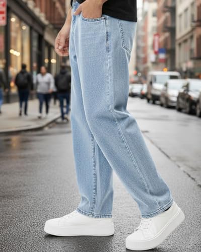 Image of AUSK Men's Regular Straight Fit Casual Jeans || Official Business wear Jeans for Men