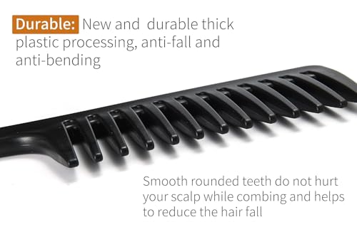 Peine grande negro de dientes anchos para cabello rizado miniatura 2