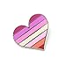 Compoco Lesbian Pride Pin Flag LGBTQ Gay Heart Flag Lapel Pin