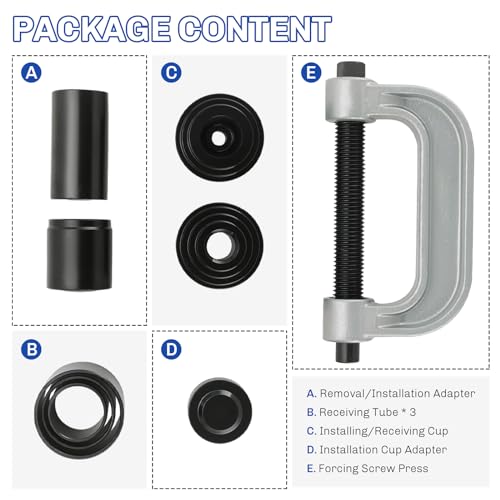 weyleity Heavy Duty Ball Joint Press and U Joint Removal Tool Kit | Ball Joint Separator Tool for U Joint and Brake Anchor Pin Tools, for 2WD and 4WD Cars and Light Trucks by weyleity - Image 2