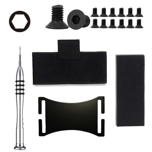 Wallet Replacement Screw Kit – Elastic Cash Strap Replacement for Wallet (Standard Set - Black)