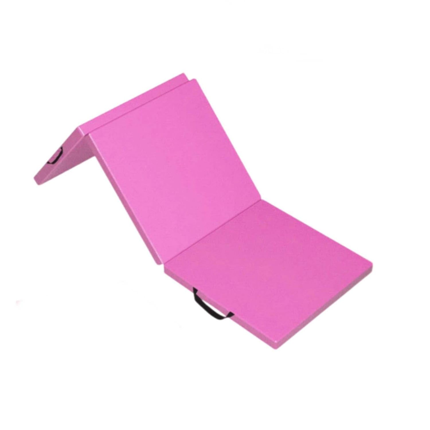 Foldable Design Tri-Fold Exercise Mat Long-Lasting Faux Leather Cover Folding Gymnastics Mat Carrying Handles Sit-up Cushion Waterproof for Students, Kids, Beginners, Pink, 180 * 60 * 5cm-picture-24