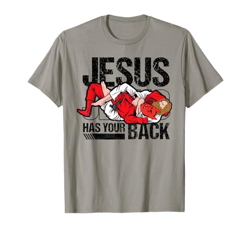 Brazillian Jiu Jitsu Jesus Has Your Back Funny Christian BJJ T-Shirt