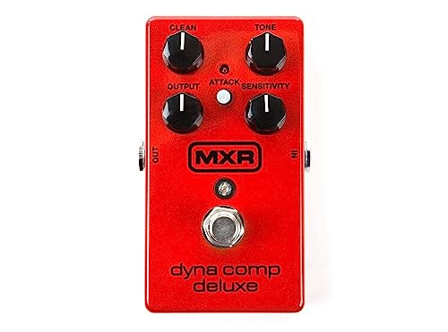 MXR - MXR - M228 DYNA COMP DELUXE, Compresseur pour Guitare, Bouton Clean, Contrôle Tone et Bouton Attack