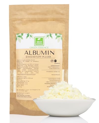Albumin pulver Eiweißpulver 500g von der Grünen Essenz - Proteinpulver - Albumin getrocknetes und pasteurisiertes Eiweiß - Eiweiss protein Pulver (500 Gramm)