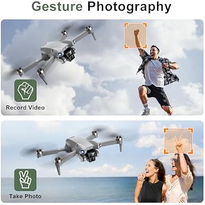 PRO Drone with Camera for Adults 4K,Brushless Motors Drone for Kids Beginners,40mins Flight Time with 2 Batteries,FPV Foldable RC Quadcopter,Toys Gifts for Teen Boys Girls, Beginner(Grey)
