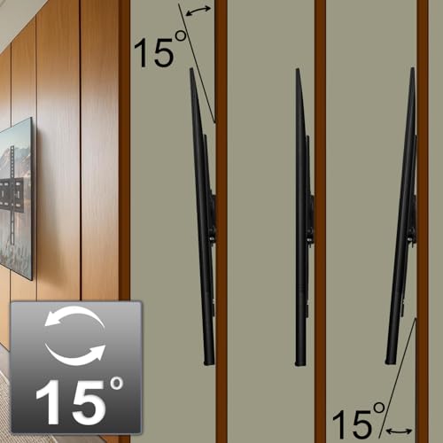 Maclean MC-778 TV Wandhalterung für OLED QLED LCD LED Plasma Fernseher Halterung bis 45kg 26-65" Neigung von -15° bis +15° Max VESA 400x400 – Bild 5