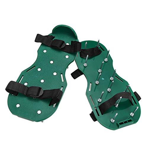 VANKOA Lawn Shoes, 4 Straps Heavy Duty Aerating Sandals Lawn Airrators Shoes