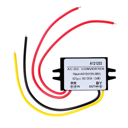 DewinLVD AC DC Step Down Converter, AC 10-28V auf DC 12V 3A 36W Buck-Leistungswandler, Eingang 10-28V AC, Ausgang 12V DC, wasserdichtes Modul des Buck-Konverters 10-28VAC