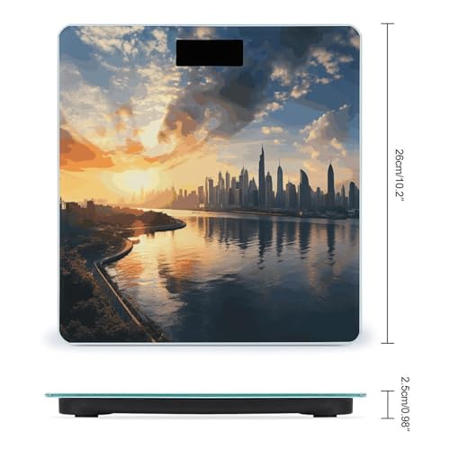 Báscula digital de baño de vidrio templado 10.2 pulgadas miniatura 2