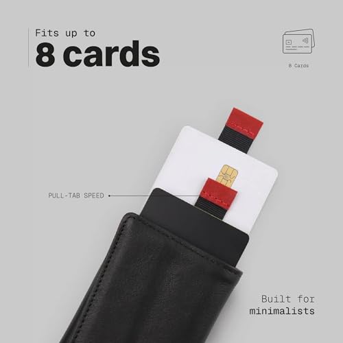 Image of The Frenchie Co. - Speed Wallet Mini - Italian leather card sleeve - RFID blocking slim magnetic quick-access design - Holds up to 12 cards and 15 bills for one-handed use