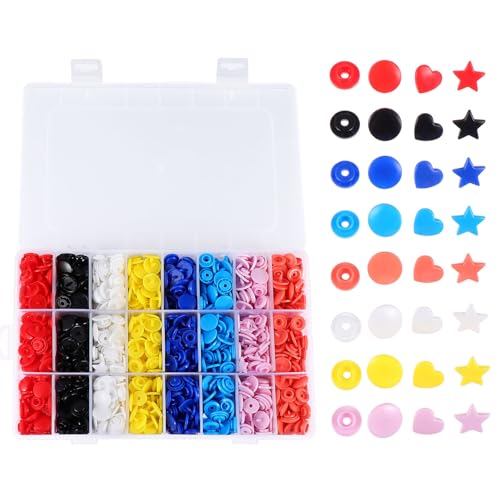 Kit boutons-pression pour DIY et artisanat, idéal projets couture enfants Hemobllo
