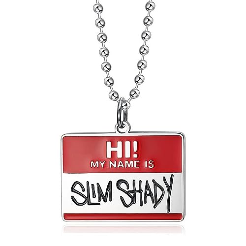 Iced Out Name Tag Pendant Necklace Iced Out Chain Hip Hop Music Rapper Punk Rock Clubs Disco CZ Diamond Bling Pennywise Costume men jewelry Cuban Link chain for men