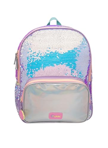 PUKET - Mochila Escolar de Costas Puket Paete Gata Sereia Lavanda