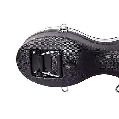 Crossrock ABS Cello Case for 4/4 or 3/4 Size | Matte Black Diamond Texture, Lightweight Shell with Wheels Built for Daily Transport & Student Use