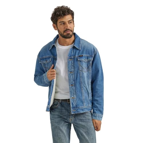 Wrangler Men's Retro Sherpa Lined Denim Jacket - Rodeo Nights