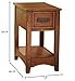 Signature Design by Ashley Breegin New Traditional Wooden Chair Side End Table with 1 Drawer and 1 Fixed Shelf, Brown