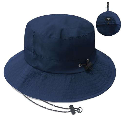 Image of PFFY Waterproof Bucket Hat Rain Quick Dry Hats for Men Women Packable Sun Hat for Fishing Hiking Outdoors