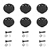 MAXCHEER 6PCS Small Oval Metal Guitar Tuning Pegs keys Tuners Machine Heads replacement Buttons knobs Handle (Black)