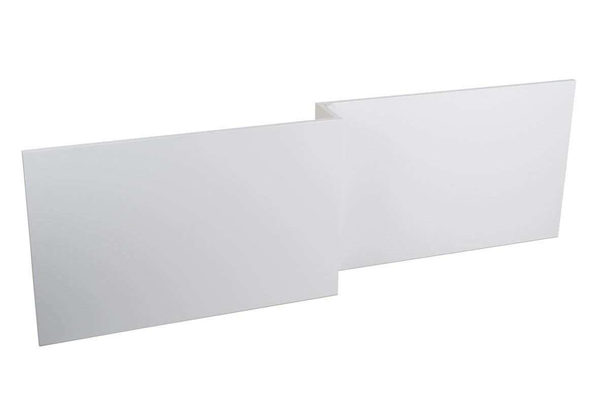Aquariss 1700mm L Shape Gloss White Wood Shower Bath Front Panel