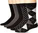 Men’s Classic Dress Socks Black and Navy Assorted (5 Pack) (Sock Size:10-13/Shoe Size: 6-12, Black)