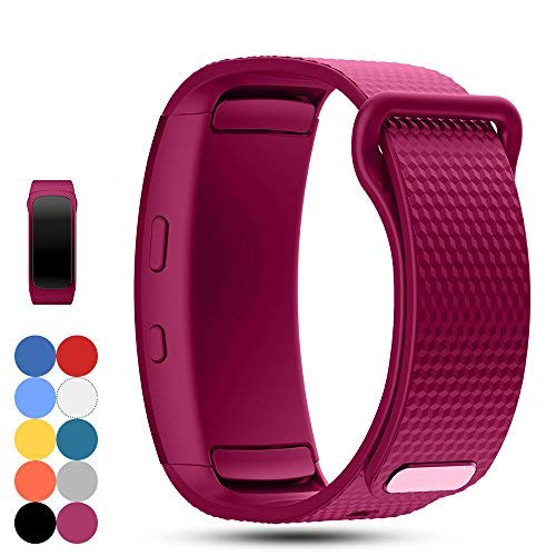 Feskio Samsung Gear Fit 2 Pro/Fit 2 SM-R360 Replacement Watch Band Strap Accessory Soft Silicone Wristband Strap Sport Band Bracelet for Samsung Gear Fit 2 Pro/SM-R360 Smartwatch